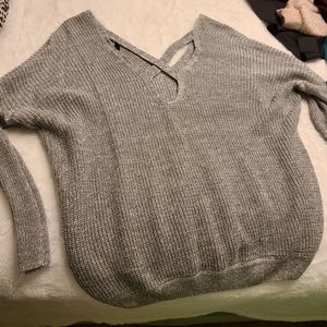 Grey knit sweater